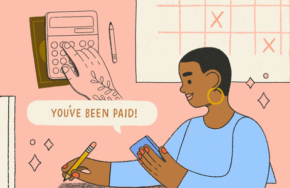 Student working on entrepreneurship project.